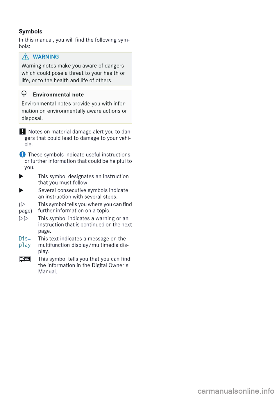 MERCEDES-BENZ E-CLASS COUPE 2015  Owners Manual 