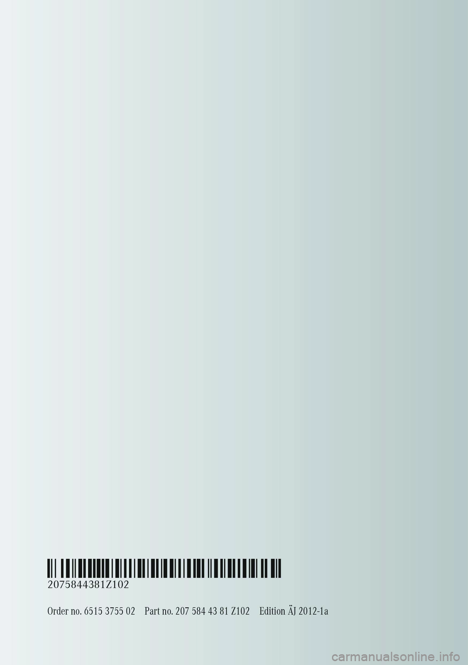 MERCEDES-BENZ E-CLASS COUPE 2012  Owners Manual 