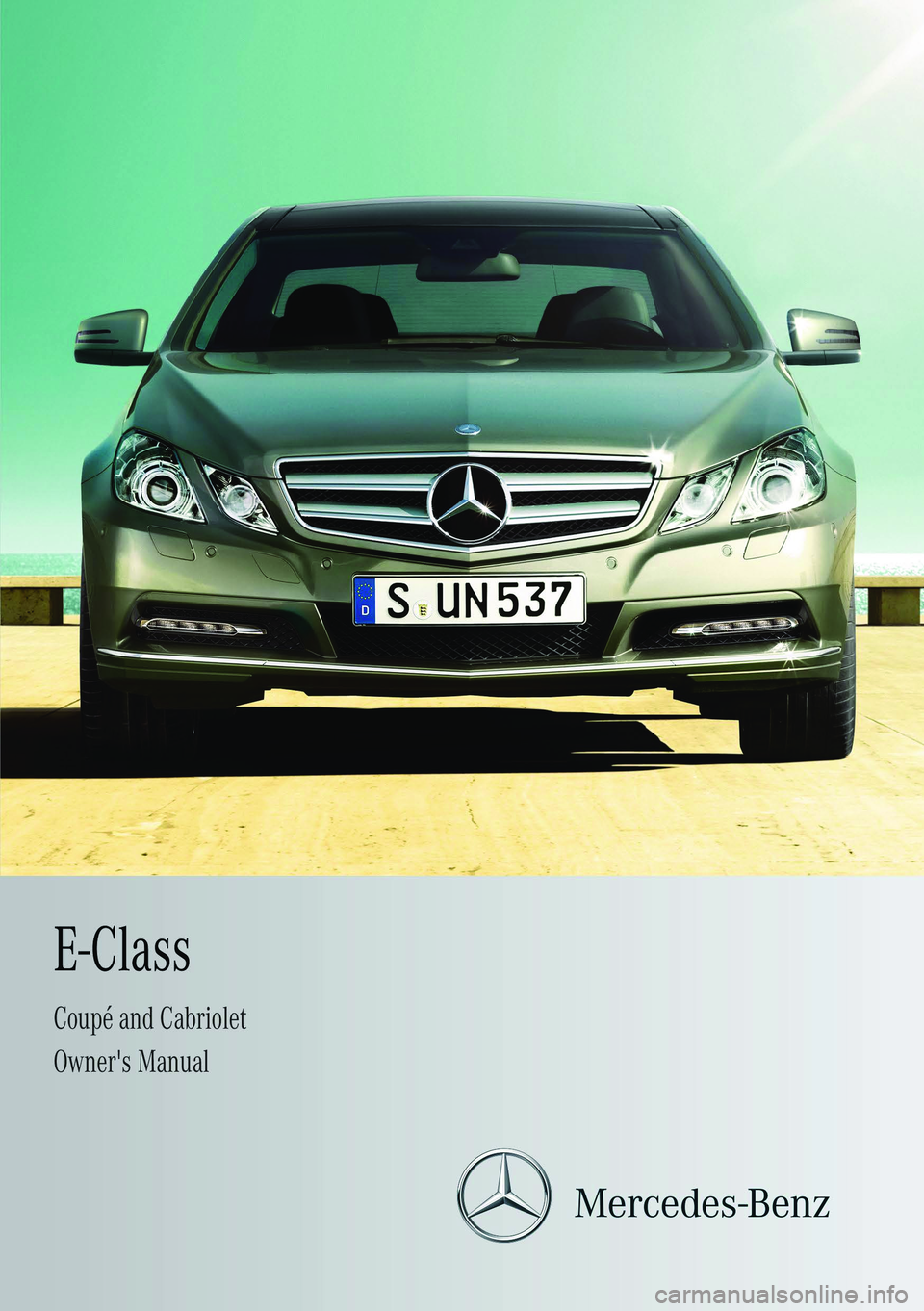 MERCEDES-BENZ E-CLASS CABRIOLET 2011  Owners Manual 