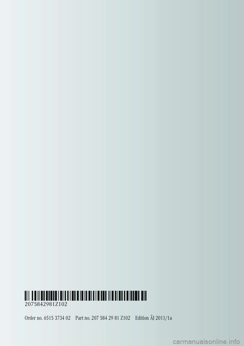 MERCEDES-BENZ E-CLASS CABRIOLET 2011  Owners Manual 