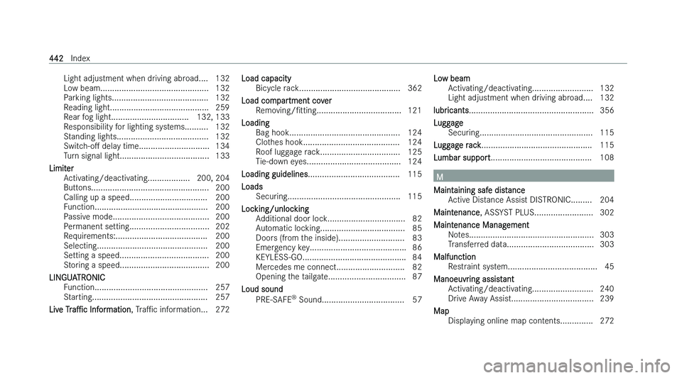 MERCEDES-BENZ EQA SUV 2022  Owners Manual �L�i�g�h�t� �a�d�j�u�s�t�m�e�n�t� �w�h�e�n� �d�r�i�v�i�n�g� �a�b�r�o�a�d�.�.�.�. �1�3�2
�L�o �w� �b�e�a�m�.�.�.�.�.�.�.�.�.�.�.�.�.�.�.�.�.�.�.�.�.�.�.�.�.�.�.�.�.�.�.�.�.�.�.�.�.�.�.�.�.�.�.�.�.�. �1