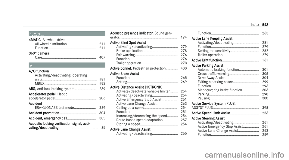 MERCEDES-BENZ EQS SALOON 2022  Owners Manual �1�,� �2�,� �3� �.�.�.
�4�M�A �T�I�C�,� �A�l�l�-�w�h�e�e�l� �d�r�i�v�e
�A�l�l�-�w�h�e�e�l� �d�i�s�t�r�i�b�u�t�i�o�n�.�.�.�.�.�.�.�.�.�.�.�.�.�.�.�.�.�.�.�.�.�.�.�.�.�.�.�.�.�. �2�1�1
�F�u�n�c�t�i�o�n�