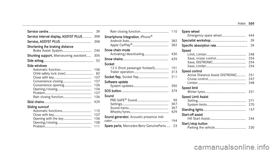 MERCEDES-BENZ EQS SALOON 2022  Owners Manual �S�e�r�v�i�c�e� �c�e�n�t�r�e�.�.�.�.�.�.�.�.�.�.�.�.�.�.�.�.�.�.�.�.�.�.�.�.�.�.�.�.�.�.�.�.�.�.�.�.�.�.�.�.�.�.�.�.�.�.�.
�3�9
�S�e�r�v�i�c�e� �i�n�t�e�r�v�a�l� �d�i�s�p�l�a�y�,� �A�S�S�Y�S�T� �P�L�U