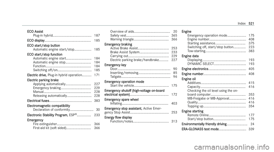 MERCEDES-BENZ GLA SUV 2022  Owners Manual �E�C�O� �A�s�s�i�s�t
�P�l�u�g�-�i�n� �h �y�b�r�i�d�.�.�.�.�.�.�.�.�.�.�.�.�.�.�.�.�.�.�.�.�.�.�.�.�.�.�.�.�.�.�.�.�.�.�.�.�.�.�.�.�. �1�8�7
�E�C�O� �d�i�s�p�l�a�y �.�.�.�.�.�.�.�.�.�.�.�.�.�.�.�.�.�.�