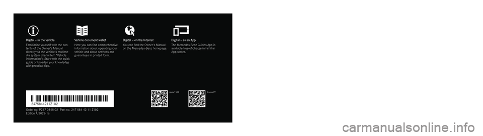 MERCEDES-BENZ GLB SUV 2022  Owners Manual �D�i�g�i�t�a�l�