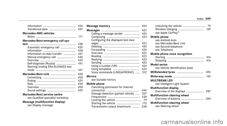MERCEDES-BENZ GLC SUV 2019 Owners Manual Information ..........................................4
36
Tr ans ferred data ..................................4 37
Mercedes-AMG vehicles
No tes ................................................... 17 MERCEDES-BENZ GLC SUV 2019 Owners Manual Information ..........................................4
36
Tr ans ferred data ..................................4 37
Mercedes-AMG vehicles
No tes ................................................... 17