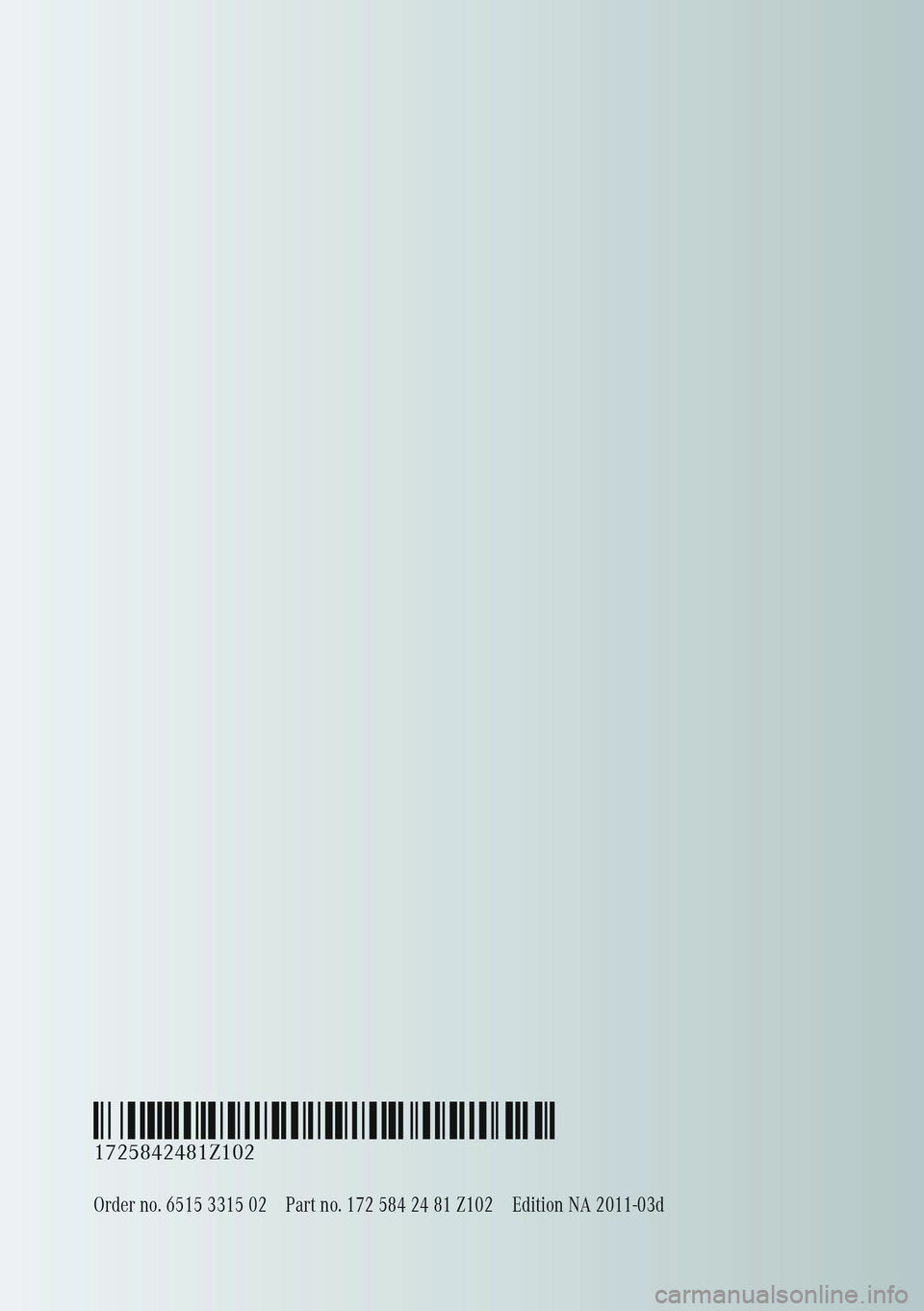MERCEDES-BENZ SLK ROADSTER 2012  Owners Manual 