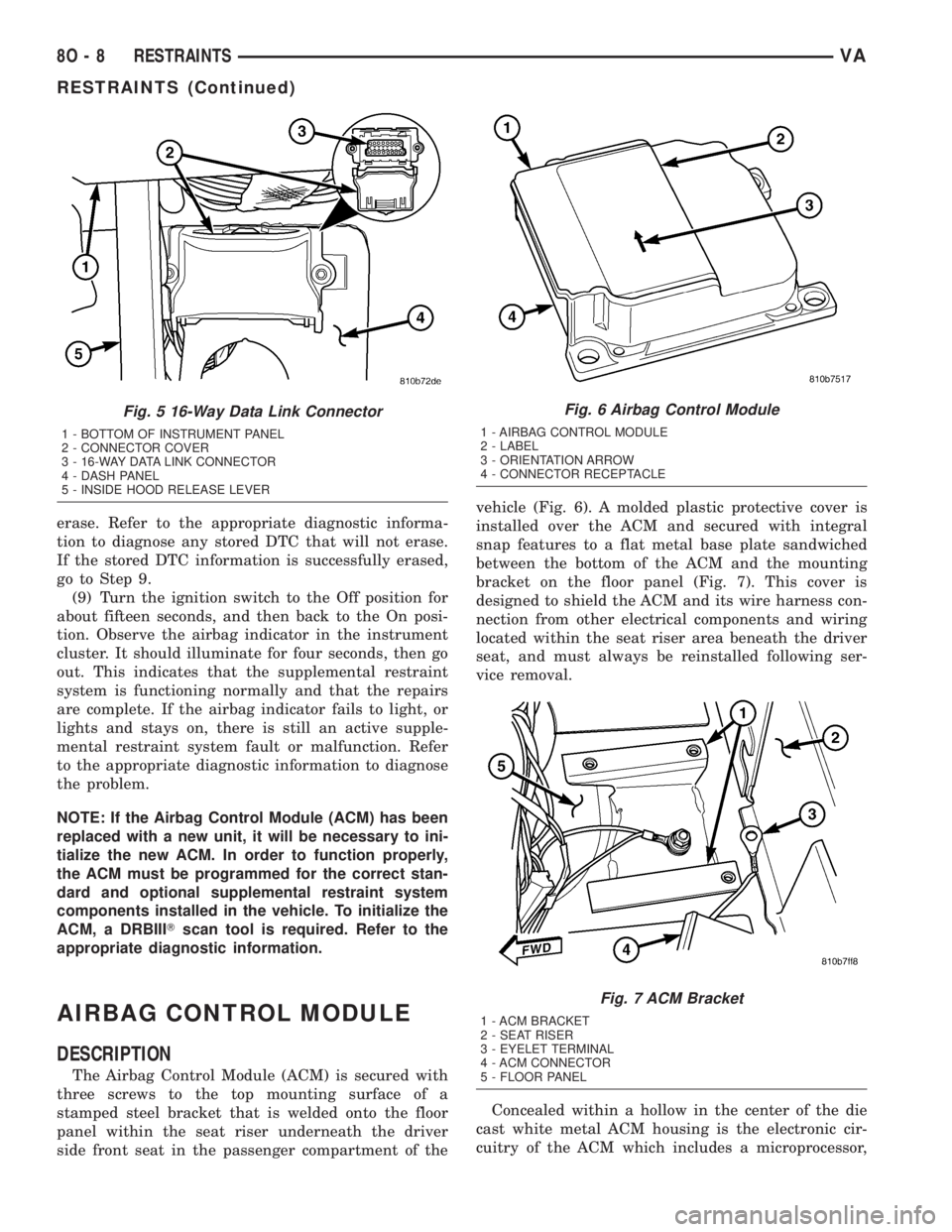 MERCEDES-BENZ SPRINTER 2005  Service Repair Manual erase. Refer to the appropriate diagnostic informa-
tion to diagnose any stored DTC that will not erase.
If the stored DTC information is successfully erased,
go to Step 9.
(9) Turn the ignition switc