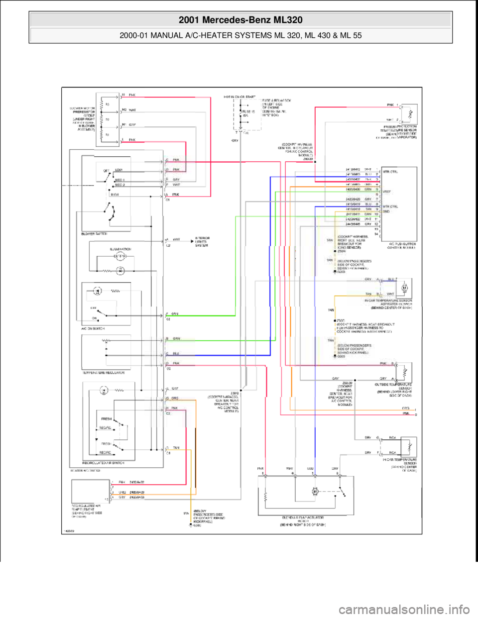 MERCEDES-BENZ ML320 1997  Complete Repair Manual  
2001 Mercedes-Benz ML320 
2000-01 MANUAL A/C-HEATER SYSTEMS ML 320, ML 430 & ML 55  
me  
Saturday, October 02, 2010 3:25:10 PMPage 26 © 2006 Mitchell Repair Information Company, LLC.  
