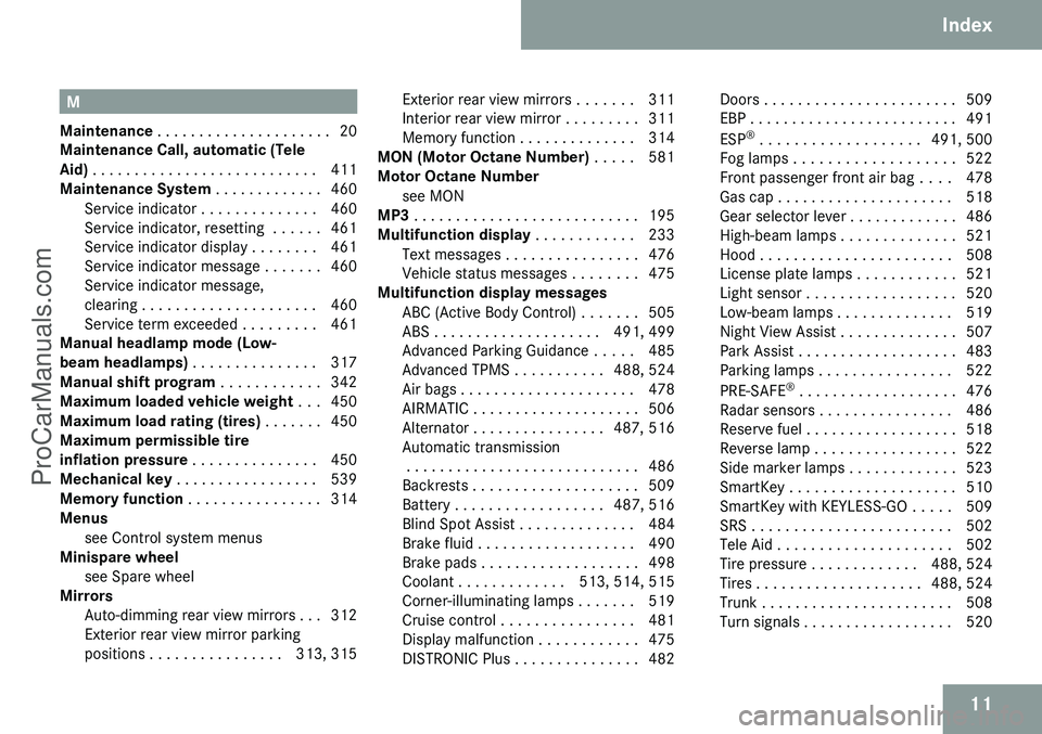 MERCEDES-BENZ CL-CLASS 2009  Owners Manual ProCarManuals.com 