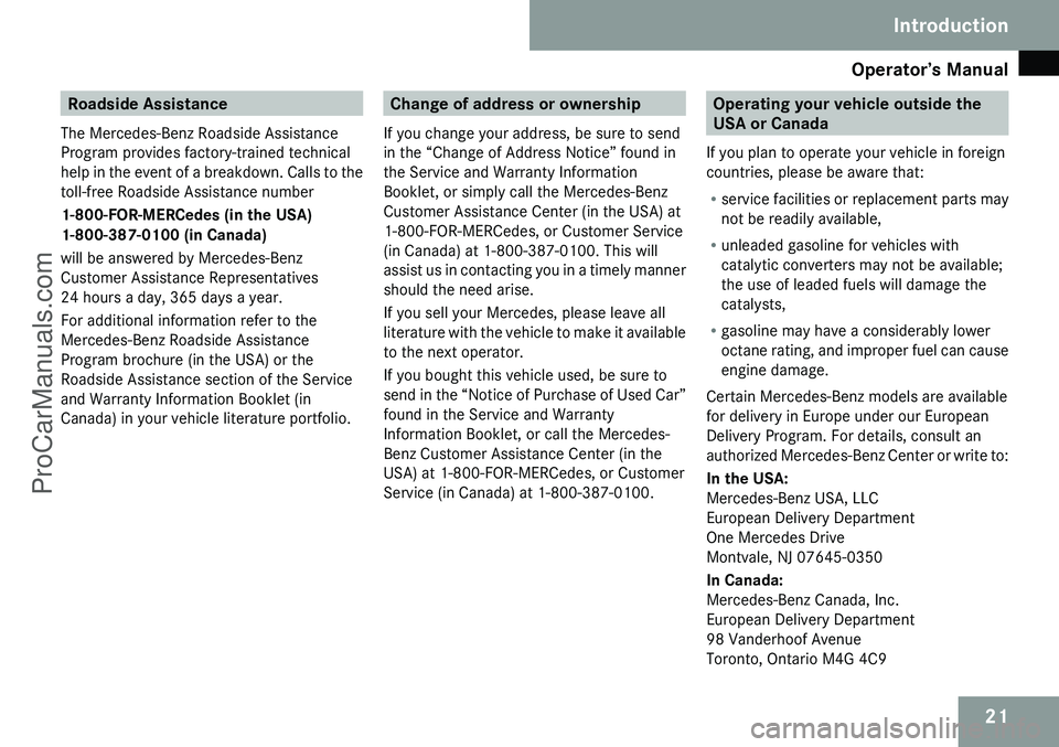 MERCEDES-BENZ CL-CLASS 2009  Owners Manual ProCarManuals.com 