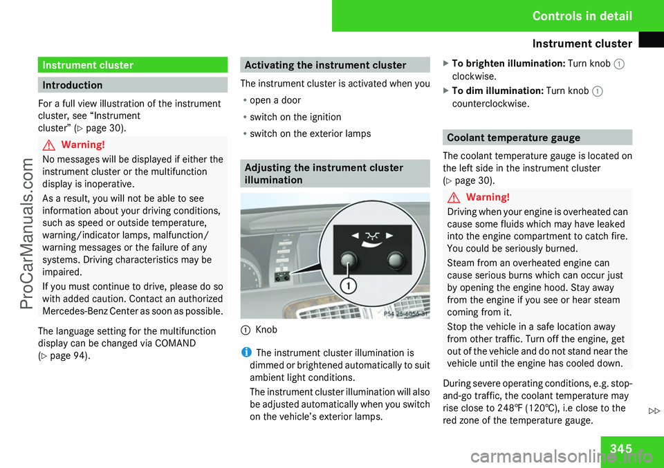 MERCEDES-BENZ CL-CLASS 2009  Owners Manual ProCarManuals.com 