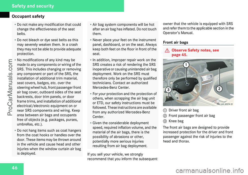 MERCEDES-BENZ CL-CLASS 2009  Owners Manual ProCarManuals.com 
