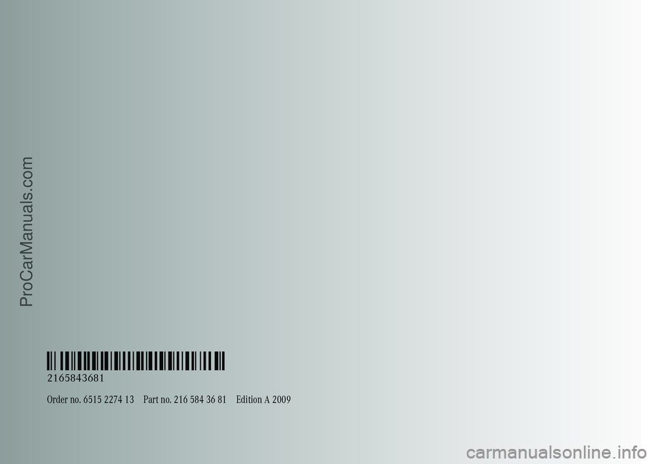 MERCEDES-BENZ CL-CLASS 2009  Owners Manual ProCarManuals.com  