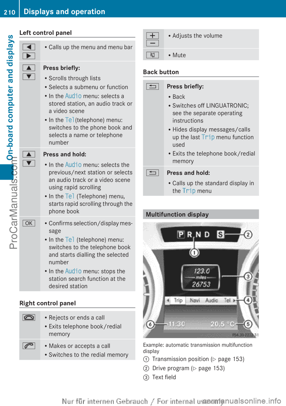 MERCEDES-BENZ CLA-CLASS 2013  Owners Manual Left control panel=
;R Calls up the menu and menu bar9
:Press briefly:
R Scrolls through lists
R Selects a submenu or function
R In the  Audio menu: selects a
stored station, an audio track or
a video