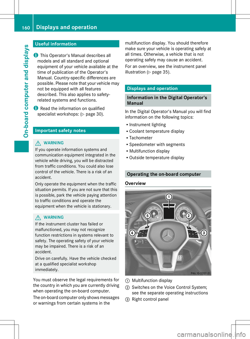 MERCEDES-BENZ SL-CLASS ROADSTER 2014  Owners Manual Useful information
i This Operator's Manual describes all
models and all standard and optional
equipment of your vehicle available at the
time of publication of the Operator's
Manual. Country-