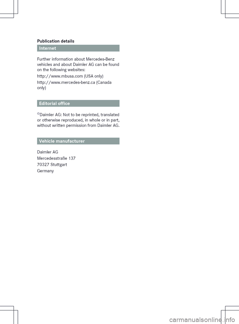 MERCEDES-BENZ SLS AMG COUPE 2014  Owners Manual 