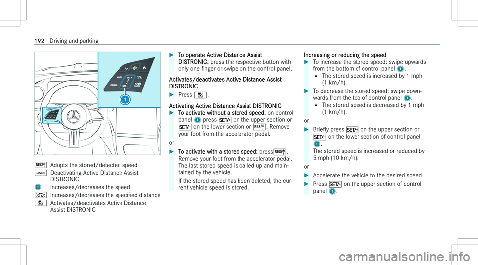 MERCEDES-BENZ C CLASS 2023  Owners Manual �J�A�d�o�p�t�s� �t�h�e� �s�t�o�r�e�d�/�d�e�t�e�c�t�e�d� �s�p�e�e�d�