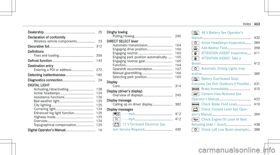 MERCEDES-BENZ C CLASS 2023  Owners Manual �D�e�a�l�e�r�s�h�i�p�.�.�.�.�.�.�.�.�.�.�.�.�.�.�.�.�.�.�.�.�.�.�.�.�.�.�.�.�.�.�.�.�.�.�.�.�.�.�.�.�.�.�.�.�.�.�.�.�.�.�.�.�. �2�5
�D�e�c�l�a�r�a�t�i�o�n� �o�f� �c�o�n�f�o�r�m�i�t�y �W�i�r�e�l�e�s�s�