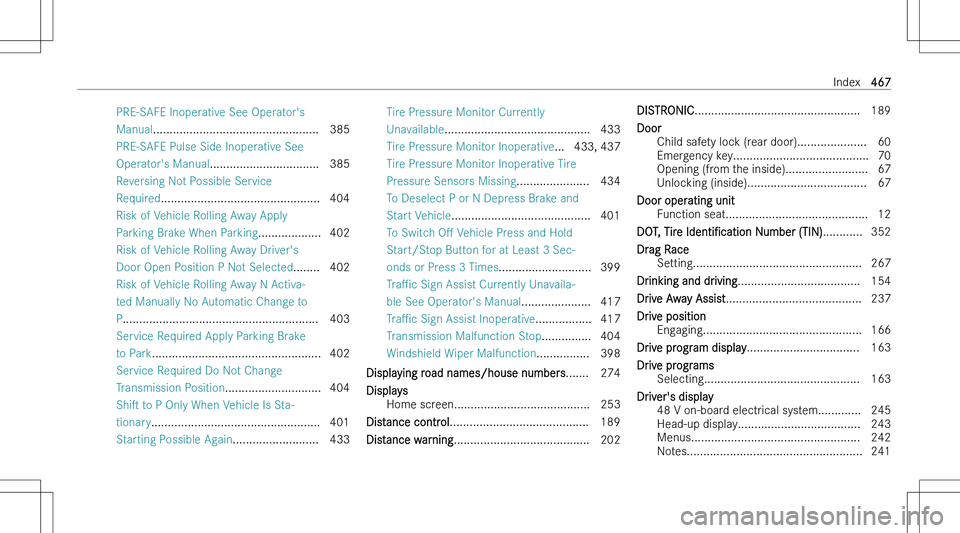 MERCEDES-BENZ C CLASS 2023  Owners Manual �P�R�E�-�S�A�F�E� �I�n�o�p�e�r�a�t�i�v�e� �S�e�e� �O�p�e�r�a�t�o�r�\b�s
�M�a�n�u�a�l �.�.�.�.�.�.�.�.�.�.�.�.�.�.�.�.�.�.�.�.�.�.�.�.�.�.�.�.�.�.�.�.�.�.�.�.�.�.�.�.�.�.�.�.�.�.�.�.�.�. �3�8�5
�P�R�E�