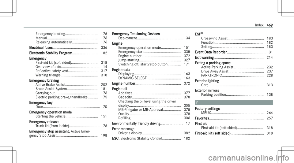 MERCEDES-BENZ C CLASS 2023  Owners Manual �E�m�e�r�g�e�n�c�y� �b�r�a�k�i�n�g�.�.�.�.�.�.�.�.�.�.�.�.�.�.�.�.�.�.�.�.�.�.�.�.�.�.�.�.�.�.�.�. �1�7�6
�M�a�n�u�a�l�.�.�.�.�.�.�.�.�.�.�.�.�.�.�.�.�.�.�.�.�.�.�.�.�.�.�.�.�.�.�.�.�.�.�.�.�.�.�.�.�.