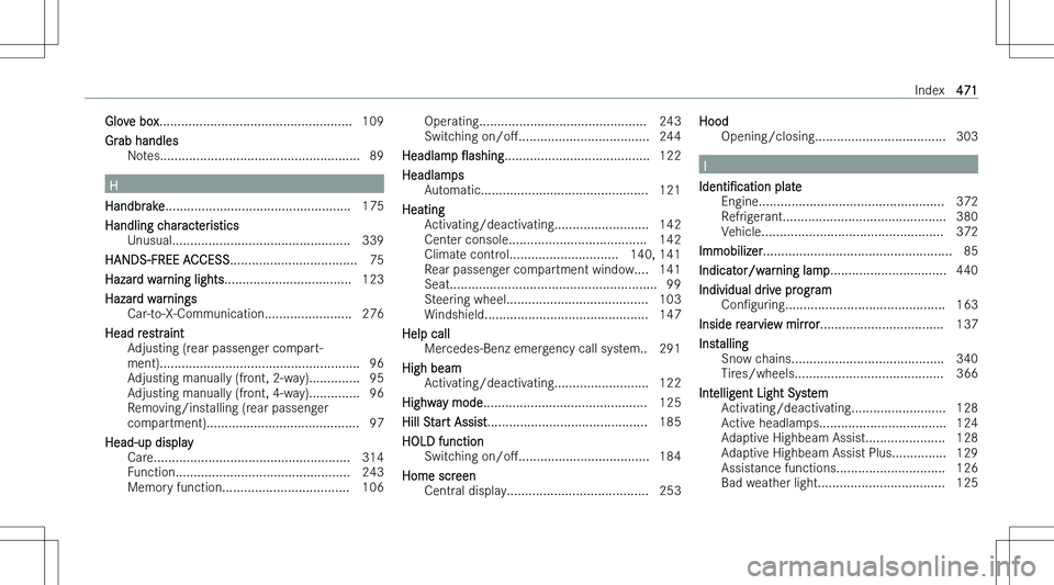MERCEDES-BENZ C CLASS 2023  Owners Manual �G�l�o�v�e� �b�o�x�.�.�.�.�.�.�.�.�.�.�.�.�.�.�.�.�.�.�.�.�.�.�.�.�.�.�.�.�.�.�.�.�.�.�.�.�.�.�.�.�.�.�.�.�.�.�.�.�.�.�.�.�. �1�0�9
�G�r�a�b� �h�a�n�d�l�e�s �N�o�t�e�s�.�.�.�.�.�.�.�.�.�.�.�.�.�.�.�.�