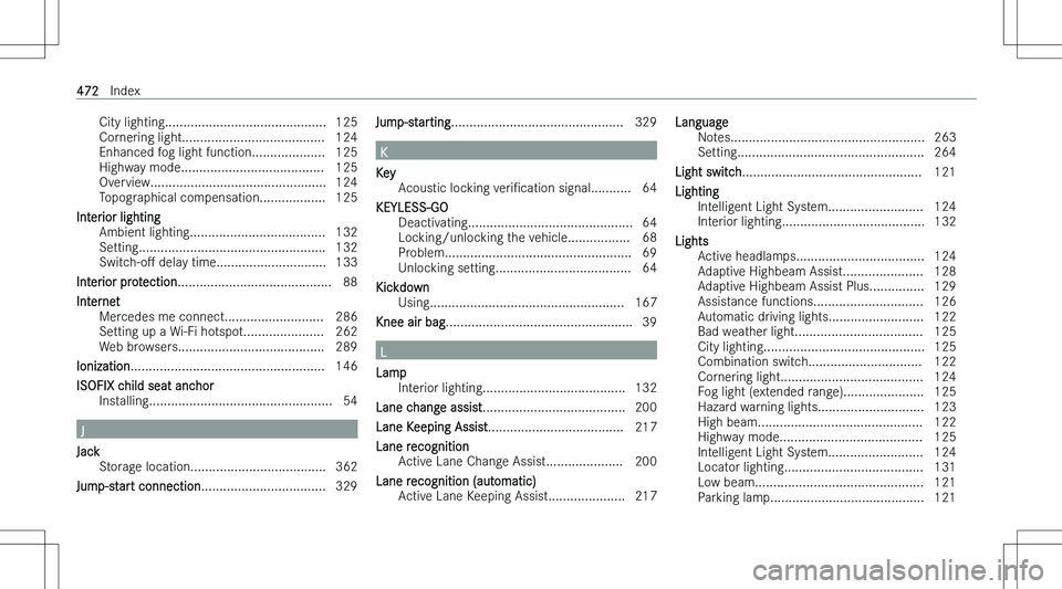 MERCEDES-BENZ C CLASS 2023  Owners Manual �C�i�t�y� �l�i�g�h�t�i�n�g�.�.�.�.�.�.�.�.�.�.�.�.�.�.�.�.�.�.�.�.�.�.�.�.�.�.�.�.�.�.�.�.�.�.�.�.�.�.�.�.�.�.�.�. �1�2�5
�C�o�r�n�e�r�i�n�g� �l�i�g�h�t�.�.�.�.�.�.�.�.�.�.�.�.�.�.�.�.�.�.�.�.�.�.�.�.