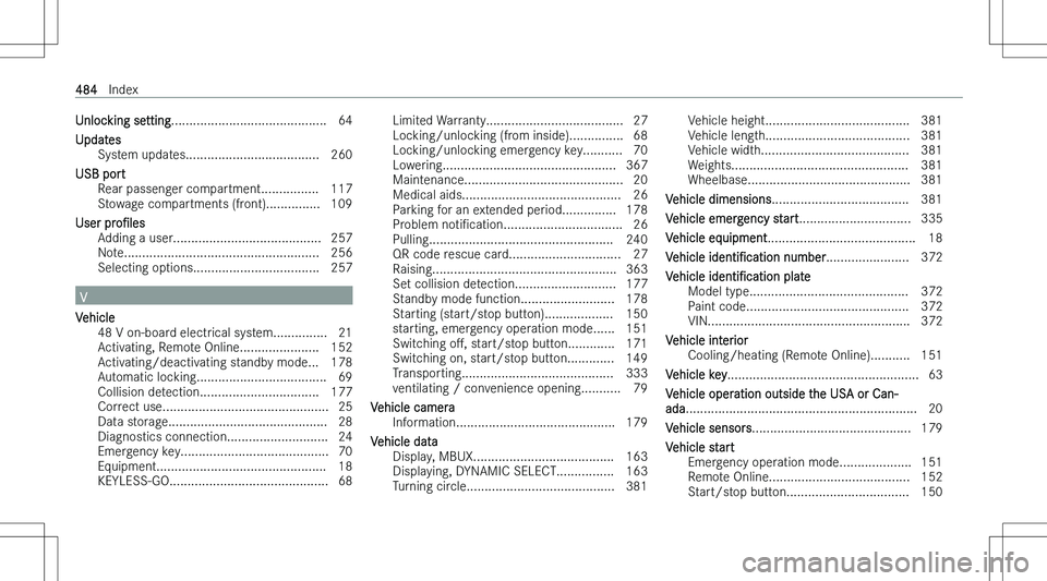 MERCEDES-BENZ C CLASS 2023  Owners Manual �U�n�l�o�c�k�i�n�g� �s�e�t�t�i�n�g�.�.�.�.�.�.�.�.�.�.�.�.�.�.�.�.�.�.�.�.�.�.�.�.�.�.�.�.�.�.�.�.�.�.�.�.�.�.�.�.�.�.�. �6�4
�U�p�d�a�t�e�s �S�y�s�t�e�m� �u�p�d�a�t�e�s�.�.�.�.�.�.�.�.�.�.�.�.�.�.�.�