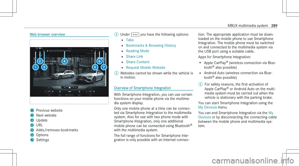 MERCEDES-BENZ C CLASS COUPE 2023  Owners Manual �W�e�b� �b�r�o�w�s�e�r� �o�v�e�r�v�i�e�w�1�P�r�e�v�i�o�u�s� �w�e�b�s�i�t�e�2�N�e�x�t� �w�e�b�s�i�t�e�3�U�p�d�a�t�e�4�U�R�L�5�A�d�d�s�/�r�e�m�o�v�e�s� �b�o�o�k�m�a�r�k�s�6�O�p�t�i�o�n�s�7�S�e�t�t�i�n�g