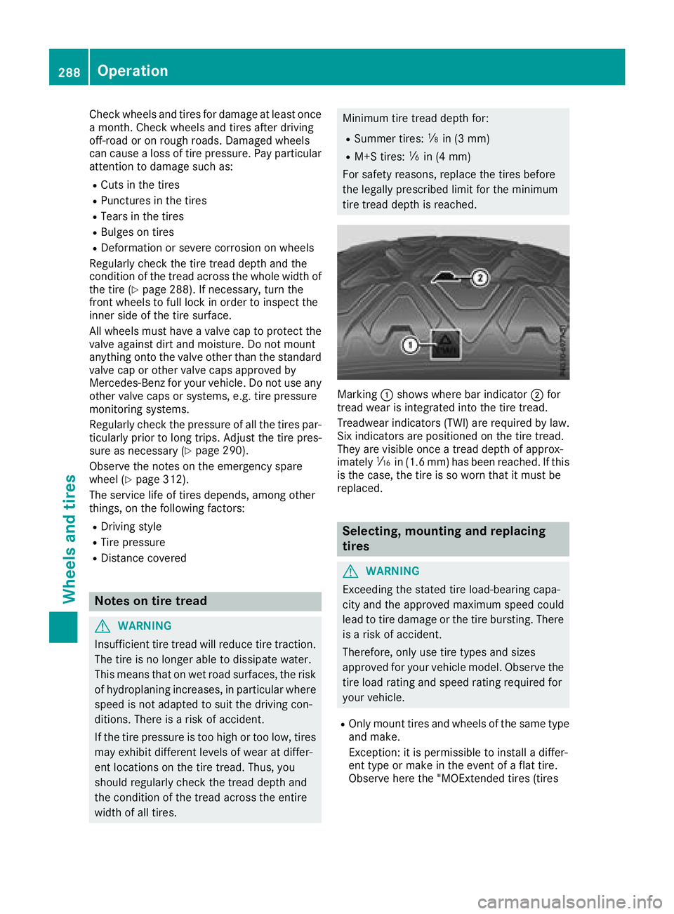 MERCEDES-BENZ CLA 2018 Owners Manual Chec kw heel sa nd tires for damag eatl east once
am onth .C hec kw heel sa nd tires after driv ing
off-road or on roug hr oads. Damaged wheels
can caus eal oss of tir ep ressure. Pay particular
atten MERCEDES-BENZ CLA 2018 Owners Manual Chec kw heel sa nd tires for damag eatl east once
am onth .C hec kw heel sa nd tires after driv ing
off-road or on roug hr oads. Damaged wheels
can caus eal oss of tir ep ressure. Pay particular
atten
