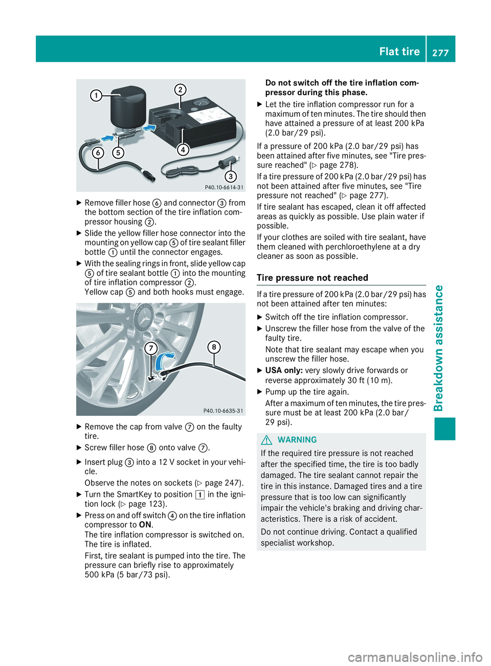 MERCEDES-BENZ CLA 2019  Owners Manual XRemove filler hose�