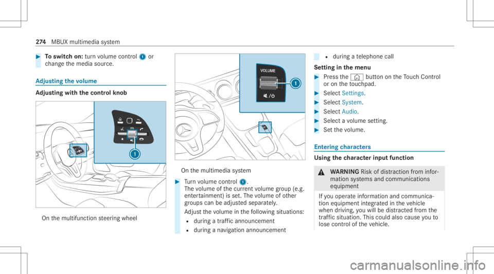 MERCEDES-BENZ CLA 2020 Owners Manual #
Toswitc hon: turnvo lume control 1 or
ch ang eth emedia source. Ad
jus tingthe volum e Ad
jus tingwi th the contr olkno b On
themultifunc tionsteer ing wheel On
themultimedia system #
Turn volume co MERCEDES-BENZ CLA 2020 Owners Manual #
Toswitc hon: turnvo lume control 1 or
ch ang eth emedia source. Ad
jus tingthe volum e Ad
jus tingwi th the contr olkno b On
themultifunc tionsteer ing wheel On
themultimedia system #
Turn volume co