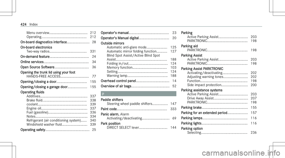 MERCEDES-BENZ CLA 2023  Owners Manual �M�e�n�u� �o�v�e�r�v�i�e�w�.�.�.�.�.�.�.�.�.�.�.�.�.�.�.�.�.�.�.�.�.�.�.�.�.�.�.�.�.�.�.�.�.�.�.�.�.�.�. �2�1�2
�O�p�e�r�a�t�i�n�g�.�.�.�.�.�.�.�.�.�.�.�.�.�.�.�.�.�.�.�.�.�.�.�.�.�.�.�.�.�.�.�.�.�.�.