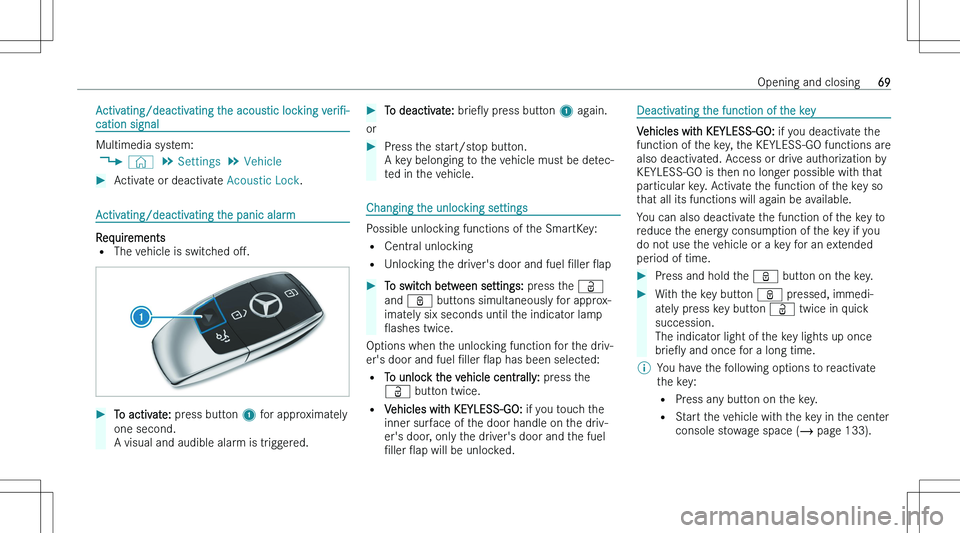 MERCEDES-BENZ CLA 2023  Owners Manual �A�c�t�i�v�a�t�i�n�g�/�d�e�a�c�t�i�v�a�t�i�n�g� �t�h�e� �a�c�o�u�s�t�i�c� �l�o�c�k�i�n�g� �v�e�r�iN�-
�c�a�t�i�o�n � �s�i�g�n�a�l
�M�u�l�t�i�m�e�d�i�a� �s�y�s�t�e�m�:
�4 �©� �5
�S�e�t�t�i�n�g�s � �5