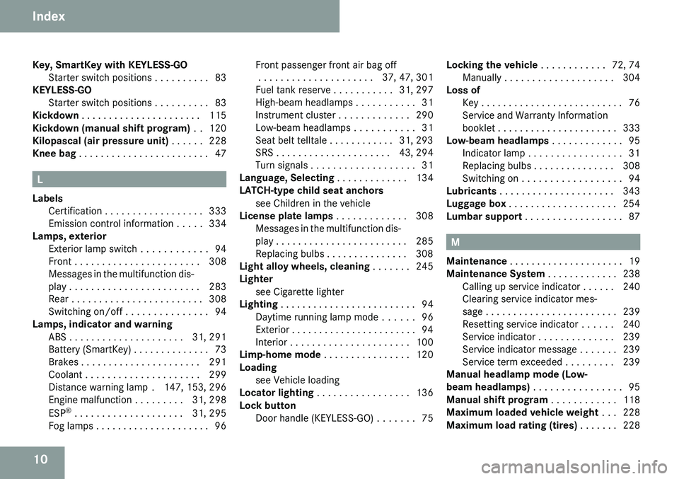MERCEDES-BENZ CLS 2009  Owners Manual 