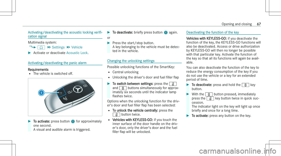 MERCEDES-BENZ E CLASS 2023  Owners Manual �A�c�t�i�v�a�t�i�n�g�/�d�e�a�c�t�i�v�a�t�i�n�g� �t�h�e� �a�c�o�u�s�t�i�c� �l�o�c�k�i�n�g� �v�e�r�iN�-
�c�a�t�i�o�n � �s�i�g�n�a�l
�M�u�l�t�i�m�e�d�i�a� �s�y�s�t�e�m�:
�4 �©� �5
�S�e�t�t�i�n�g�s � �5