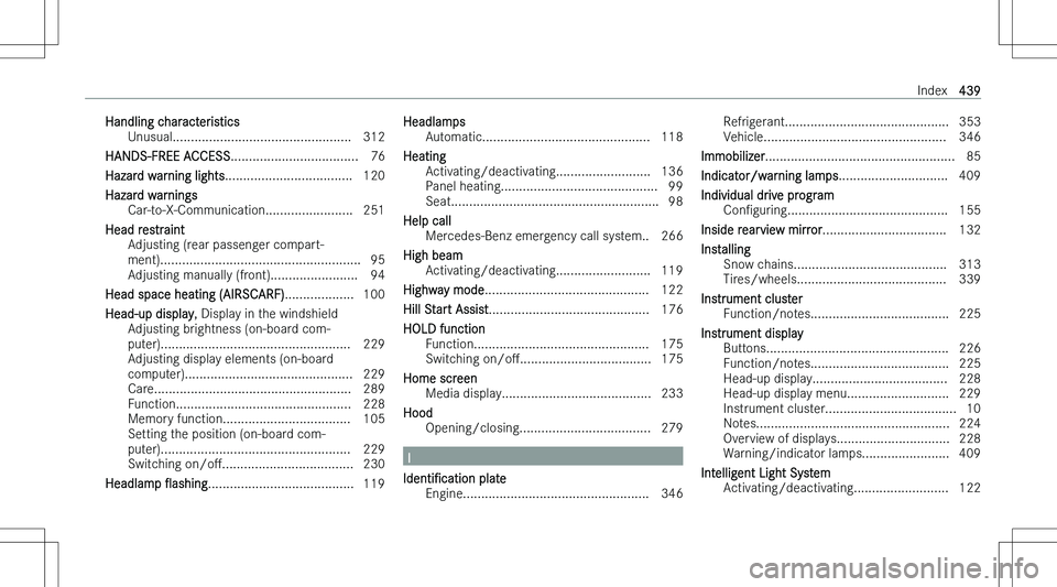 MERCEDES-BENZ E CLASS COUPE 2023  Owners Manual �H�a�n�d�l�i�n�g� �c�h�a�r�a�c�t�e�r�i�s�t�i�c�s�U�n�u�s�u�a�l�.�.�.�.�.�.�.�.�.�.�.�.�.�.�.�.�.�.�.�.�.�.�.�.�.�.�.�.�.�.�.�.�.�.�.�.�.�.�.�.�.�.�.�.�.�.�.�.�. �3�1�2
�H�A�N�D�S�-�F�R�E�E� �A�C�C�E�S