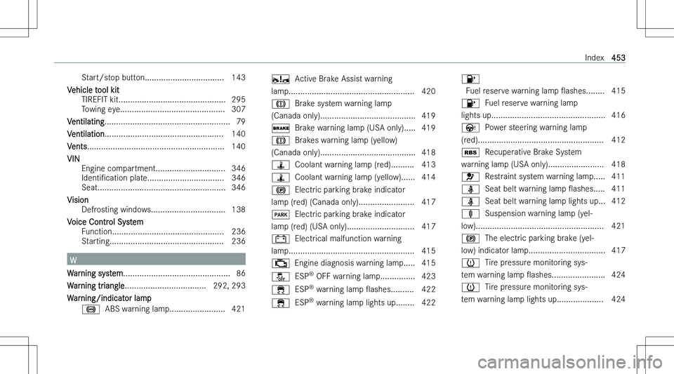 MERCEDES-BENZ E CLASS COUPE 2023  Owners Manual �S�t�a�r�t�/�s�t�o�p� �b�u�t�t�o�n�.�.�.�.�.�.�.�.�.�.�.�.�.�.�.�.�.�.�.�.�.�.�.�.�.�.�.�.�.�.�.�.�.�. �1�4�3
�V�e�h�i�c�l�e� �t�o�o�l� �k�i�t �T�I�R�E�F�I�T� �k�i�t�.�.�.�.�.�.�.�.�.�.�.�.�.�.�.�.�.�
