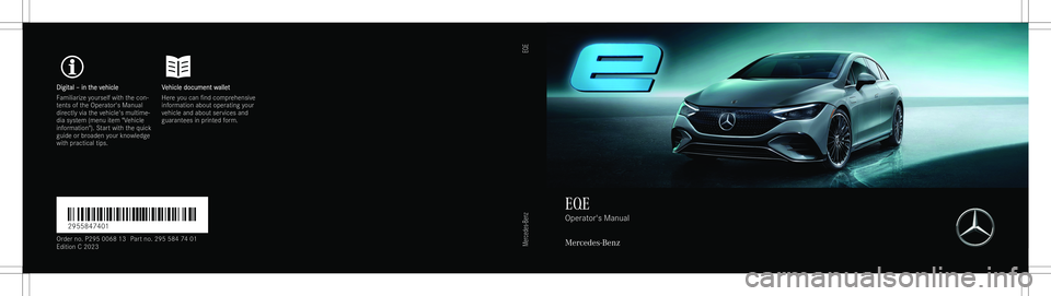 MERCEDES-BENZ EQE 2023  Owners Manual �D�i�g�i�t�a�l�