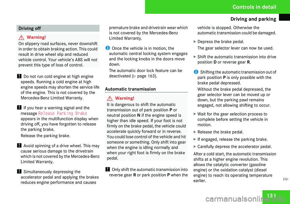 MERCEDES-BENZ GL 2009  Owners Manual 
