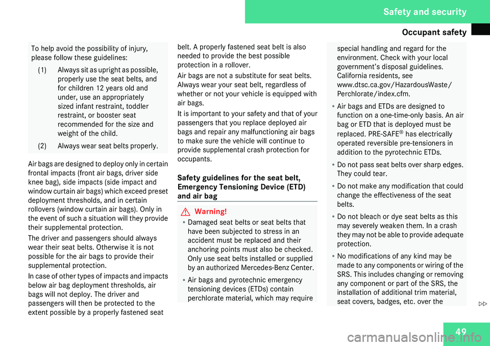 MERCEDES-BENZ GL 2009  Owners Manual 