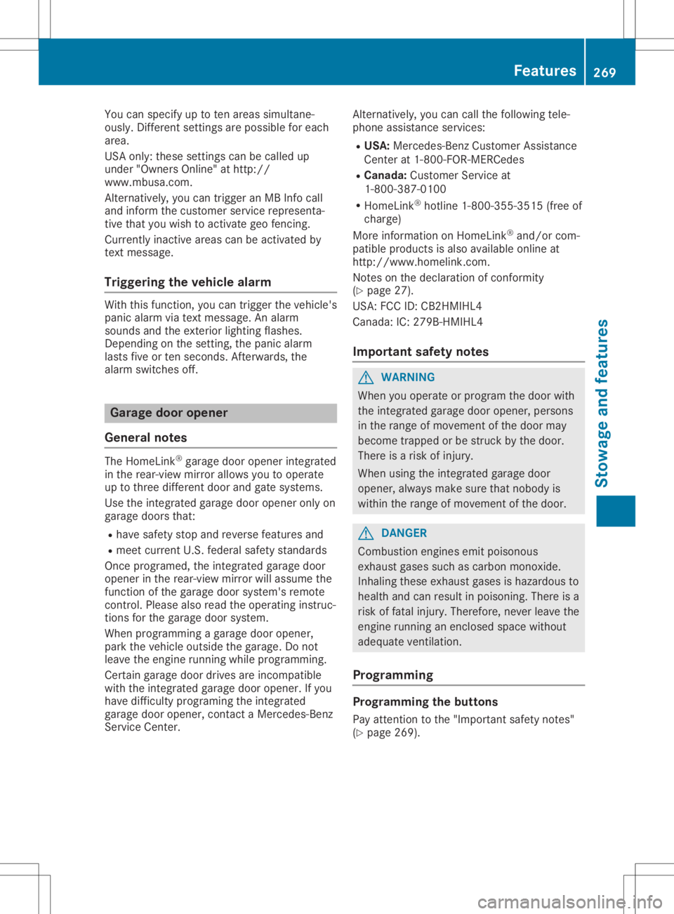 MERCEDES-BENZ GLA 2020  Owners Manual You
canspecif yup toten areas simult ane-
ously. Differe ntset tings are possible foreach
area.
USA only: theseset tings can becalled up
under "Owner sOnlin e"athtt p:/ /
www.mbusa. com.
Alt e