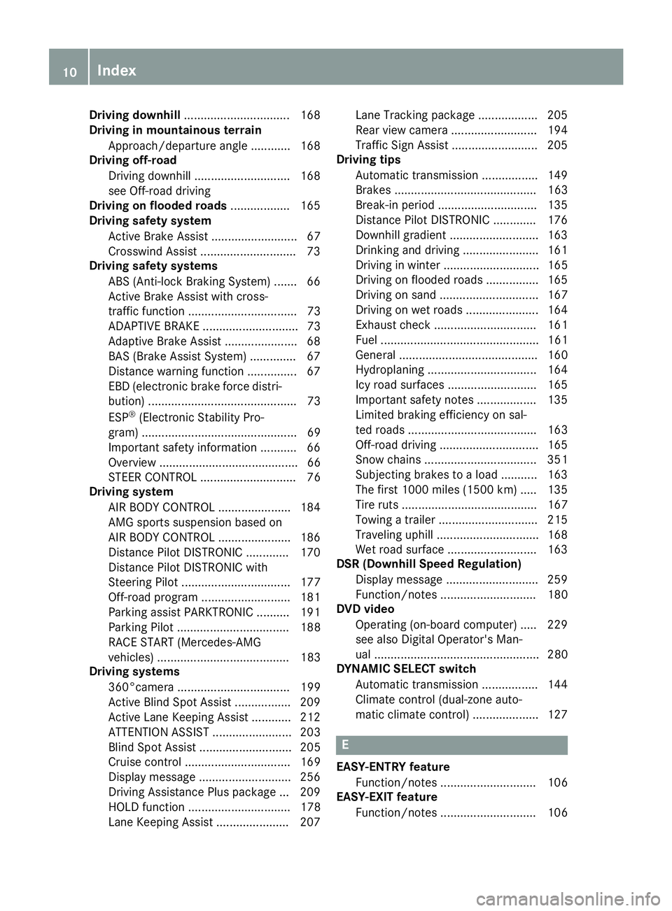 MERCEDES-BENZ GLC 2018 Owners Manual Driving downhil l ................................ 16 8
Driving in mountainous terrain
Approach/departur e angle ............ 16 8
Driving off-road
Drivin g downhill ............................ .1 68 MERCEDES-BENZ GLC 2018 Owners Manual Driving downhil l ................................ 16 8
Driving in mountainous terrain
Approach/departur e angle ............ 16 8
Driving off-road
Drivin g downhill ............................ .1 68