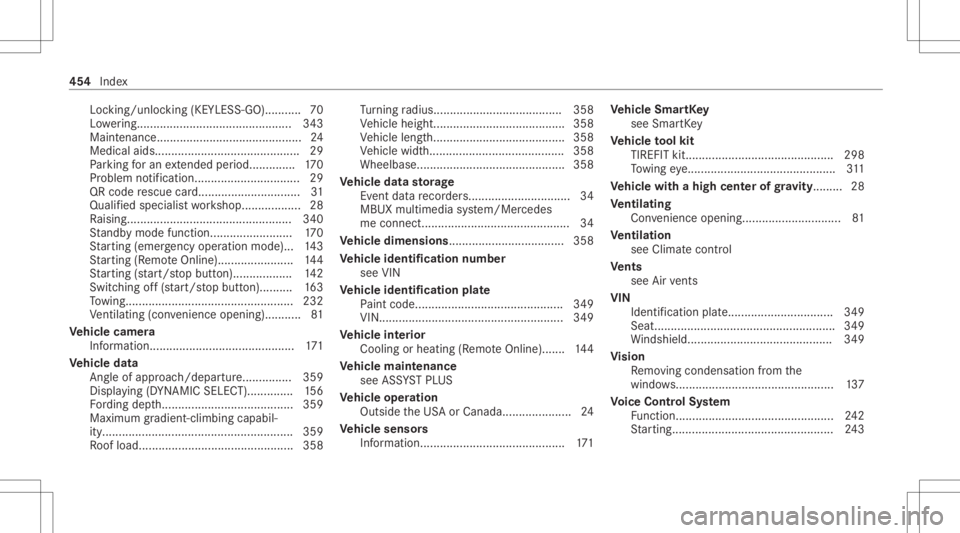 MERCEDES-BENZ GLC 2022 Owners Manual Loc
king/unloc king(KEYLESS-GO) ...........7 0
Lo we ri<0051004A00110011001100110011001100110011001100110011001100110011
0011001100110011001100110011001100110011001100110011001100110011
00110011001100 MERCEDES-BENZ GLC 2022 Owners Manual Loc
king/unloc king(KEYLESS-GO) ...........7 0
Lo we ri<0051004A00110011001100110011001100110011001100110011001100110011
0011001100110011001100110011001100110011001100110011001100110011
00110011001100