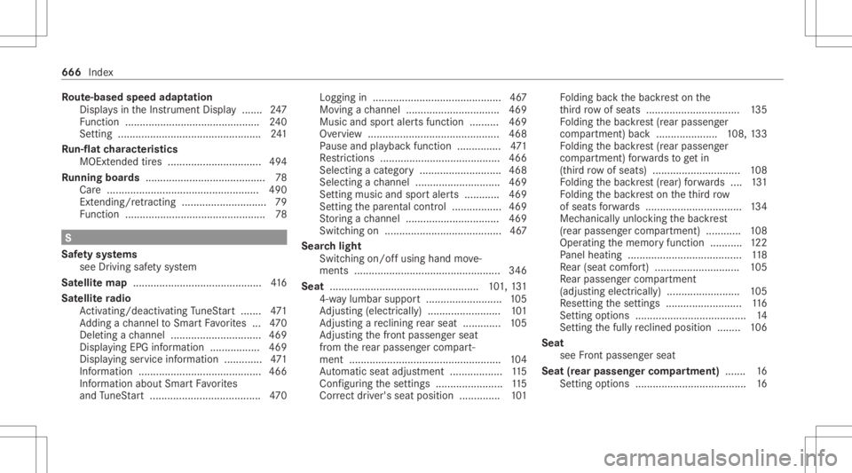 MERCEDES-BENZ GLS 2020  Owners Manual Ro
ute-base dspee dadap tation
Displ aysin theIns trument Display.......2 47
Fu nctio n<0011001100110011001100110011001100110011001100110011001100110011
001100110011001100110011001100110011> <00110011