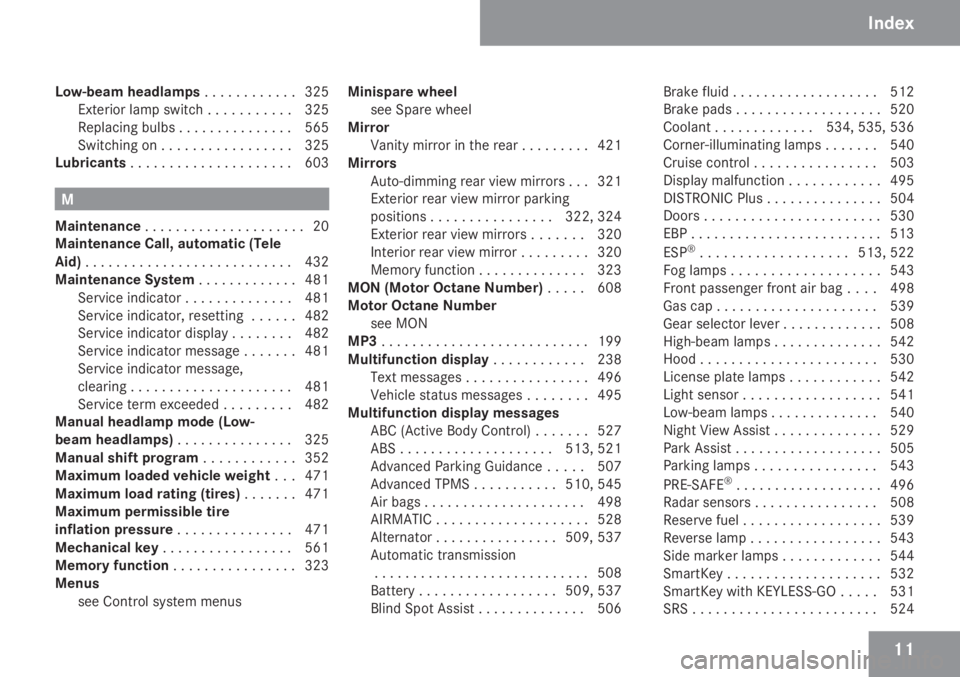 MERCEDES-BENZ S CLASS 2009  Owners Manual 