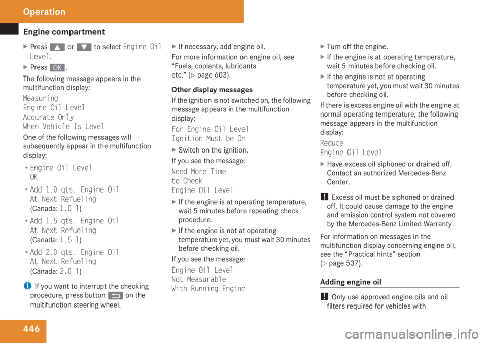 MERCEDES-BENZ S CLASS 2009  Owners Manual 