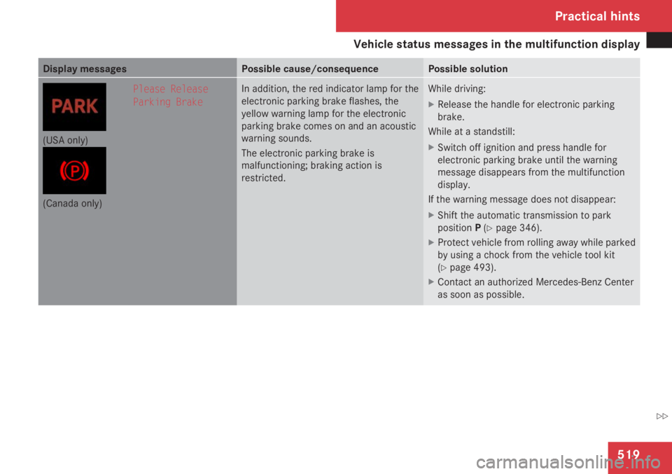 MERCEDES-BENZ S CLASS 2009  Owners Manual 