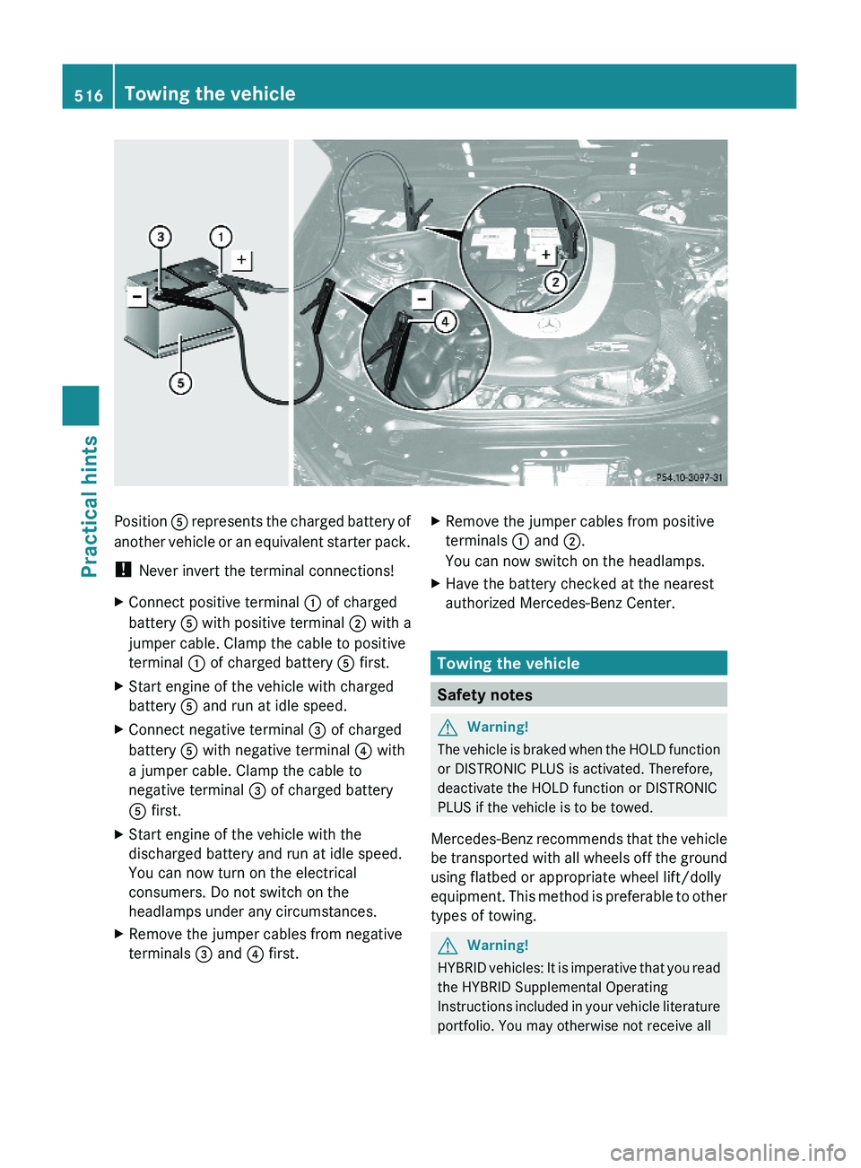 MERCEDES-BENZ S CLASS 2010  Owners Manual Position \000