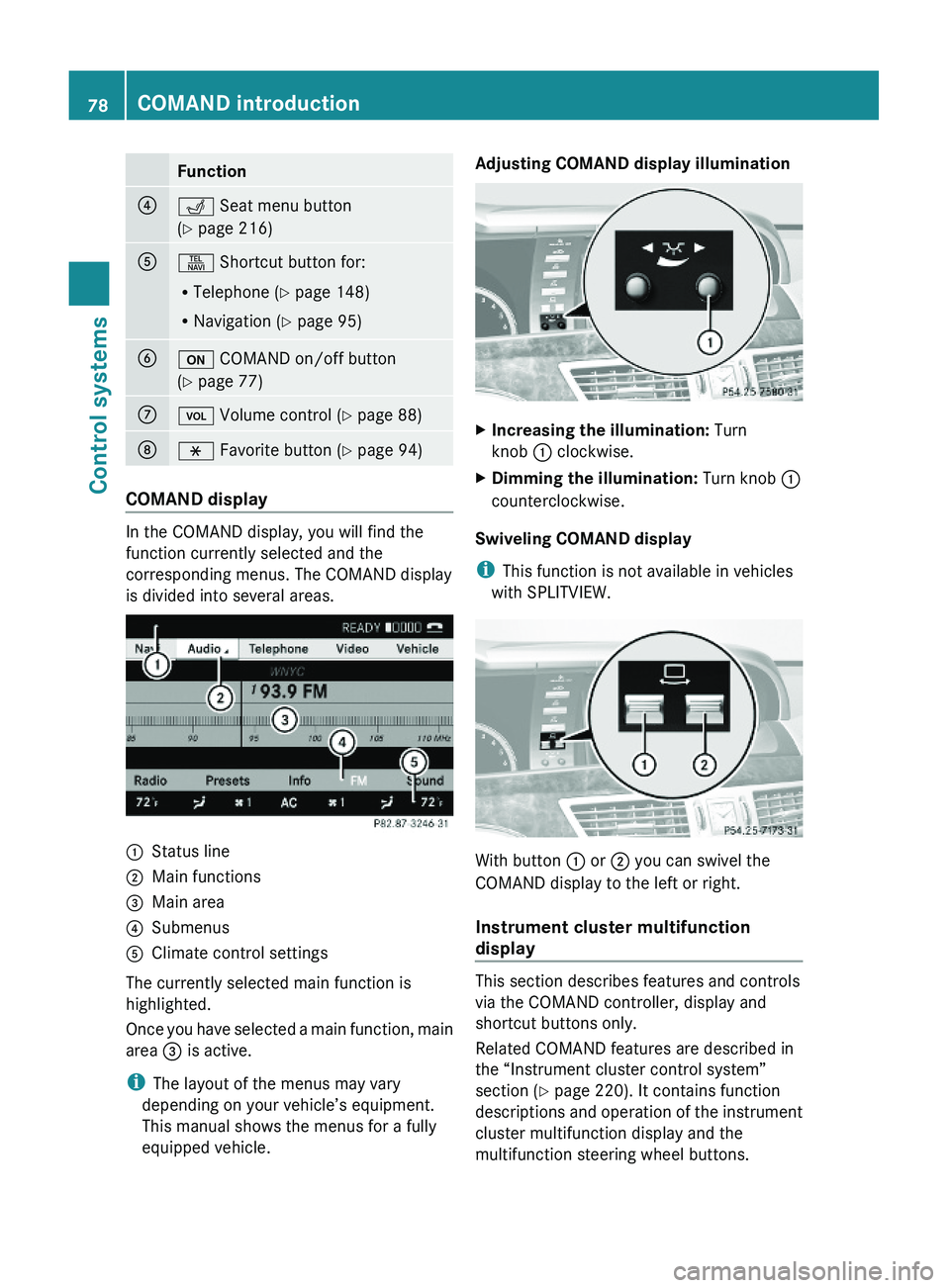 MERCEDES-BENZ S CLASS 2010  Owners Manual Function\000